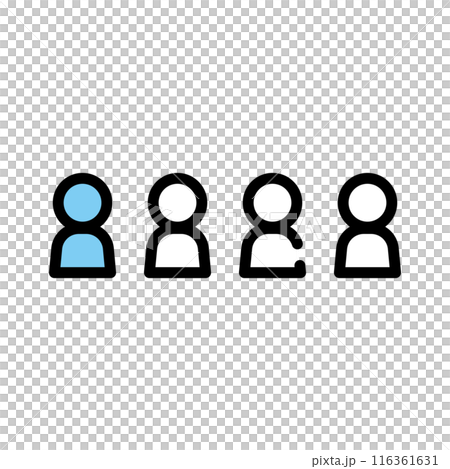 整列　リーダー　上司のアイコン 116361631