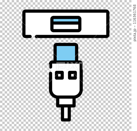 USB-A connector icon USB-A connector icon 116361768