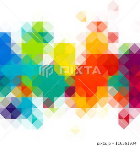 Geometric mosaic vector seamless pattern, chaotic abstract background for wallpapers, wrapping paper or website backgrounds. eps 10 116361934