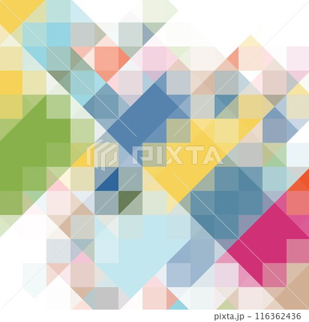 Abstract colorful geometric square border pattern on white background, Vector illustration. eps 10 Abstract colorful geometric square border pattern on white background, Vector illustration. eps 10 116362436