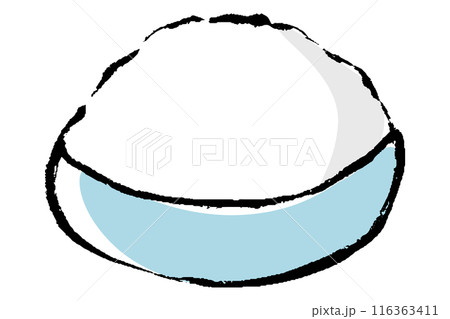 筆タッチの器に入った砂糖のイラスト 116363411