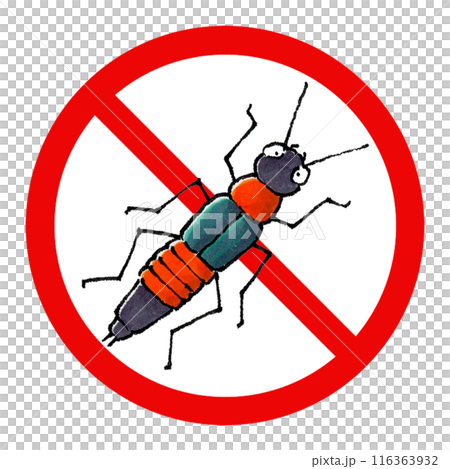 Burn insect prohibition mark Burn insect prohibition mark 116363932