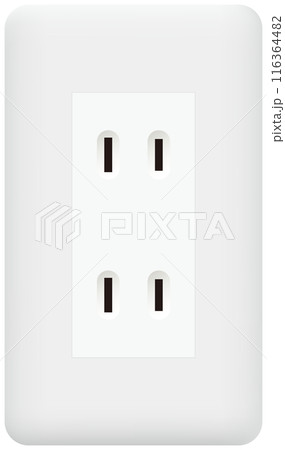 日本のコンセントのイラスト素材 116364482