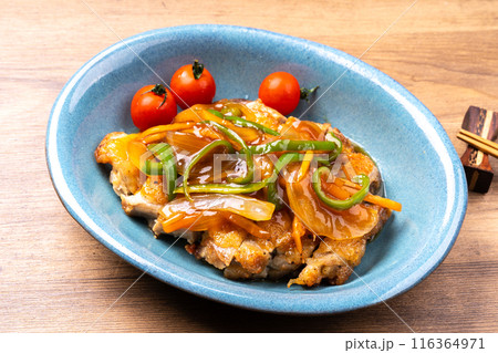 鶏の竜田揚げ野菜餡かけ 116364971