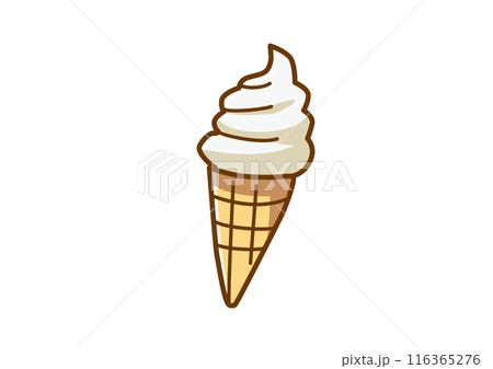 ソフトクリーム　手描き 116365276