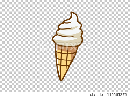 ソフトクリーム　手描き 116365276