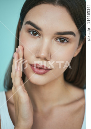 Natural Beauty .Young Woman with Clear Skin Natural Beauty .Young Woman with Clear Skin 116365344