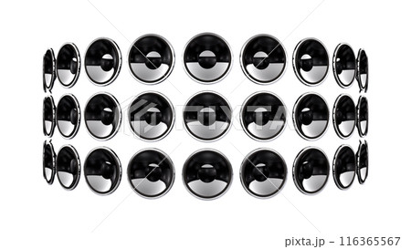 ディスコ クラブ パーティー オーディオ スピーカー CG 3D イラスト 116365567