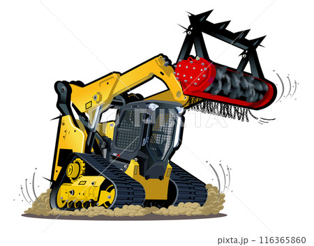 Vector Cartoon Land Clearing Mulcher 116365860