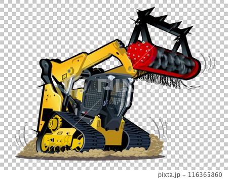 Vector Cartoon Land Clearing Mulcher 116365860