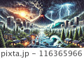 自然災害の脅威 116365966