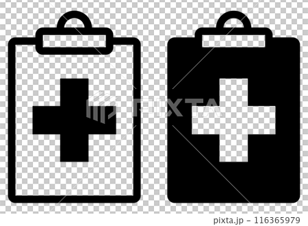Medical record icon black Medical record icon black 116365979