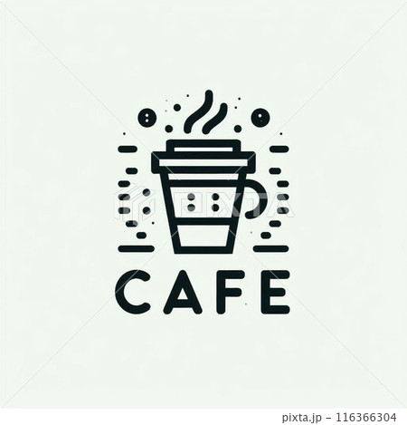 喫茶店のロゴマーク素材 116366304