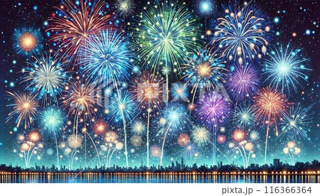 夜空に打ち上がる花火 夜空に打ち上がる花火 116366364