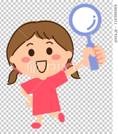 拿著放大鏡的女孩 116366869