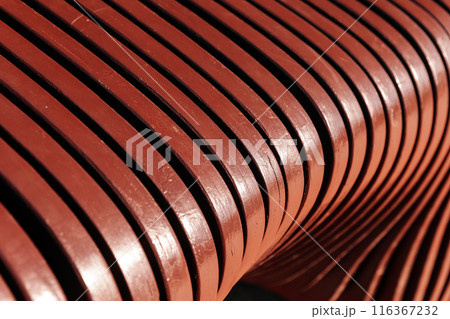 Abstract geometric pattern of parametric brown plywood structure 116367232