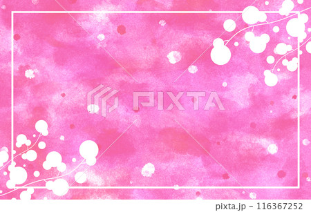 背景素材 水彩 葉 ピンク 背景素材 水彩 葉 ピンク 116367252