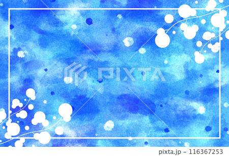 背景素材　水彩　葉　青 116367253