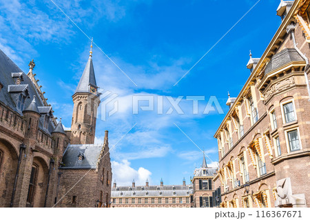 The Ridderzaal, Hall of Knights, the main building of Binnenhof in the Hague, Netherlands The Ridderzaal, Hall of Knights, the main building of Binnenhof in the Hague, Netherlands 116367671