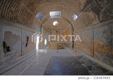 Image of a tomb in the historic city of Pompeii in Italy with daylight Image of a tomb in the historic city of Pompeii in Italy with daylight 116367693