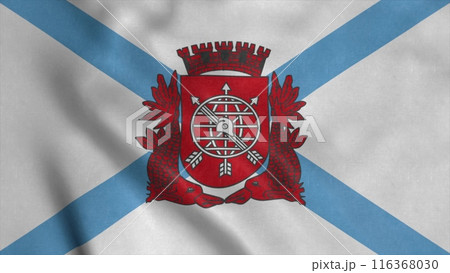 Flag of Rio de Janeiro, Brazil, waving in the wind, background. 3d illustration Flag of Rio de Janeiro, Brazil, waving in the wind, background. 3d illustration 116368030