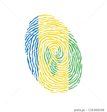 Fingerprint vector colored with the national flag of Saint Vincent and the Grenadines Fingerprint vector colored with the national flag of Saint Vincent and the Grenadines 116368546