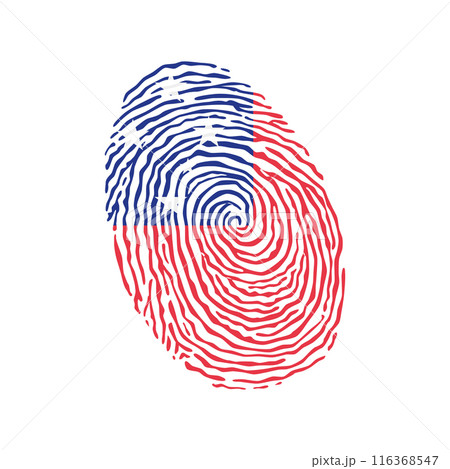Fingerprint vector colored with the national flag of Samoa Fingerprint vector colored with the national flag of Samoa 116368547