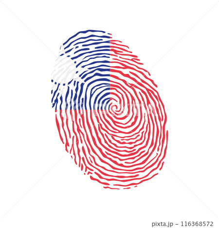 Fingerprint vector colored with the national flag of Taiwan Fingerprint vector colored with the national flag of Taiwan 116368572