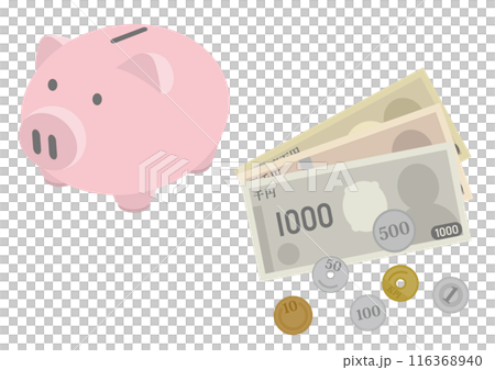 お金のイメージイラスト_2_24年の新札版 116368940