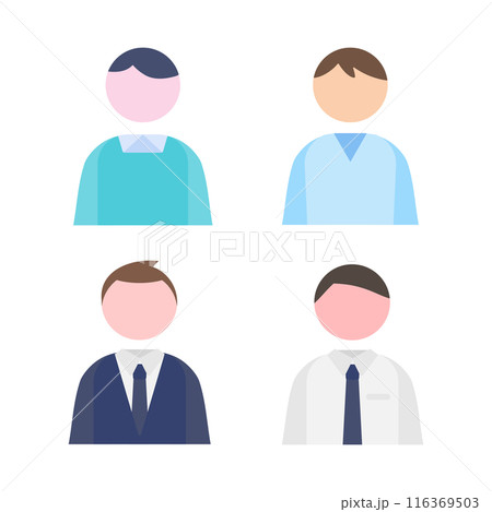 男性のイラストセット 116369503