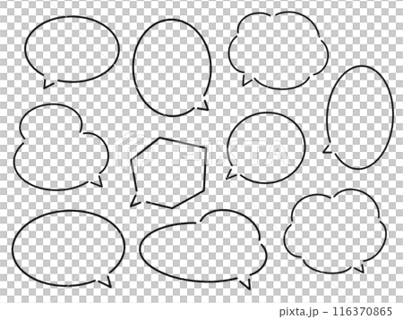 Handwritten speech bubble set Handwritten speech bubble set 116370865
