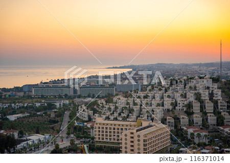 Beautiful sunset at the Konakli city near Alanya by the Mediterranean Sea, Turkey 116371014