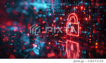 Digital technology, internet global network technology concept. Secure technology. Generated Ai  116371134