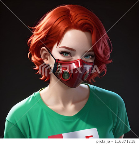 アニメ風の女の子　日本のギャル　マンガ　日本のアニメ　[AI生成画像] 116371219