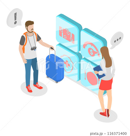 3D Isometric Flat  Illustration of Employee Benefits. Item 4 3D Isometric Flat  Illustration of Employee Benefits. Item 4 116371400