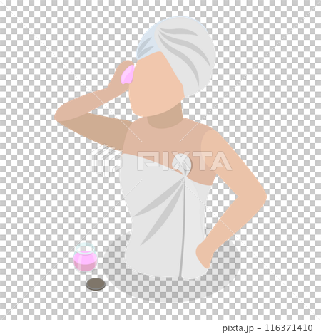 3D Isometric Flat  Illustration of Skin Care. Item 2 116371410