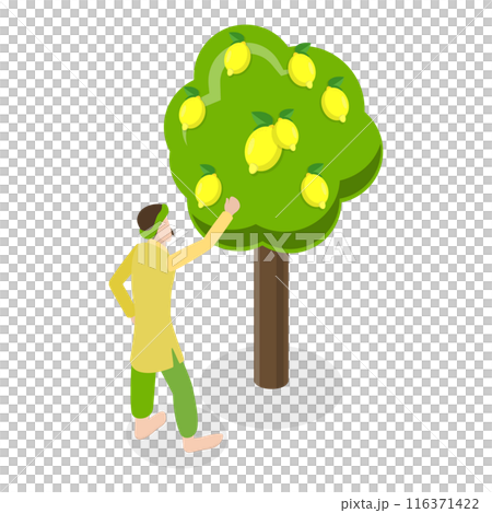 3D Isometric Flat Set of Indian Farmer Scenes. Item 4 3D Isometric Flat Set of Indian Farmer Scenes. Item 4 116371422