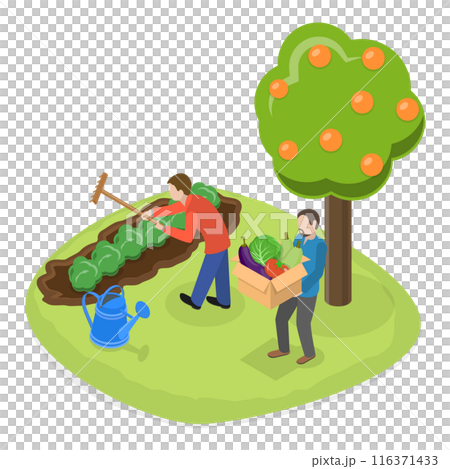 3D Isometric Flat Set of Farming Jobs. Item 1 3D Isometric Flat Set of Farming Jobs. Item 1 116371433