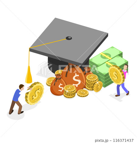 3D Isometric Flat Illustration of Education and Scholarship. Item 1 3D Isometric Flat Illustration of Education and Scholarship. Item 1 116371437