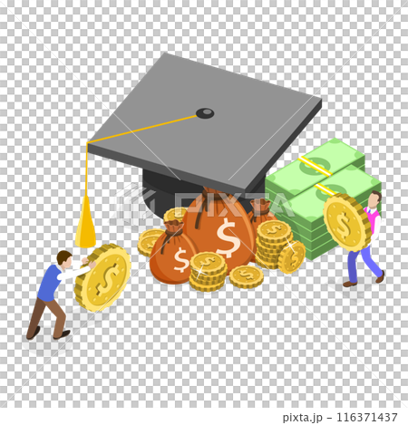 3D Isometric Flat Illustration of Education and Scholarship. Item 1 3D Isometric Flat Illustration of Education and Scholarship. Item 1 116371437