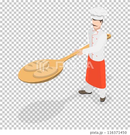 3D Isometric Flat Set of Bakery Food Production. Item 1 3D Isometric Flat Set of Bakery Food Production. Item 1 116371450