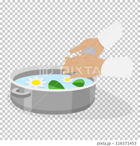 3D Isometric Flat Illustration of Aromatherapy Procedures. Item 3 3D Isometric Flat Illustration of Aromatherapy Procedures. Item 3 116371453