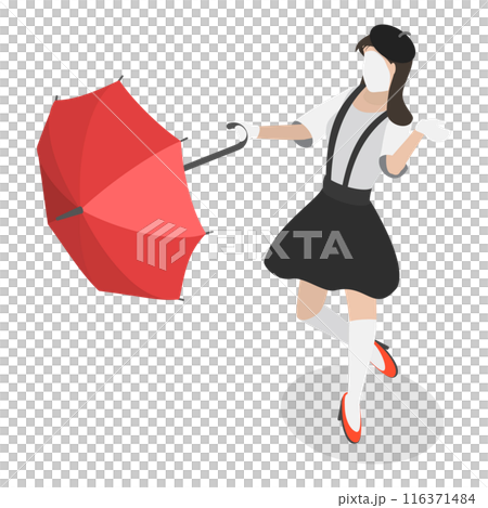 3D Isometric Flat  Set of Mime Actors. Item 1 116371484