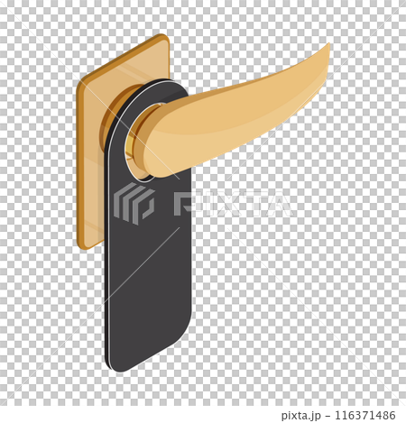 3D Isometric Flat Set of Metal Door Handles. Item 1 3D Isometric Flat Set of Metal Door Handles. Item 1 116371486