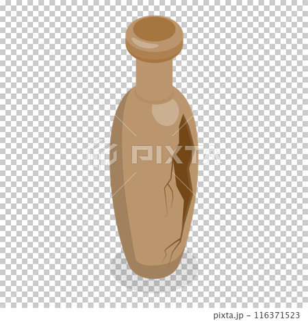 3D Isometric Flat Set of Antique Pottery. Item 1 3D Isometric Flat Set of Antique Pottery. Item 1 116371523