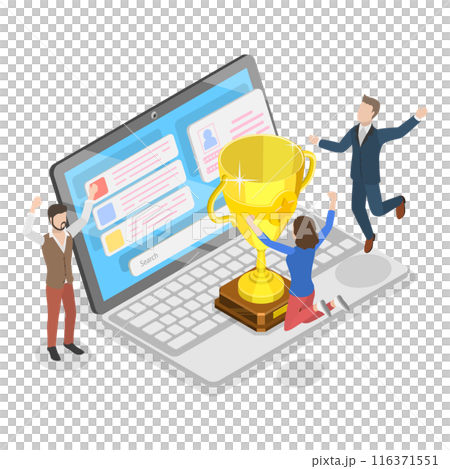 3D Isometric Flat Illustration of Achievement Rewards. Item 3 3D Isometric Flat Illustration of Achievement Rewards. Item 3 116371551