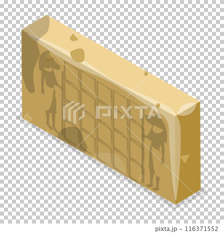 3D Isometric Flat  Set of Egypt Ancient Walls. Item 2 116371552