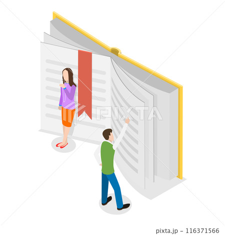 3D Isometric Flat  Illustration of Terms And Conditions. Item 3 116371566