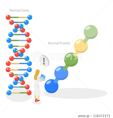 3D Isometric Flat  Illustration of Genetic Mutation. Item 2 116371571