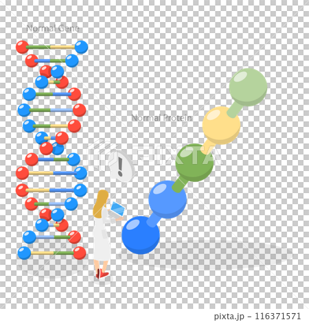 3D Isometric Flat Illustration of Genetic Mutation. Item 2 3D Isometric Flat Illustration of Genetic Mutation. Item 2 116371571